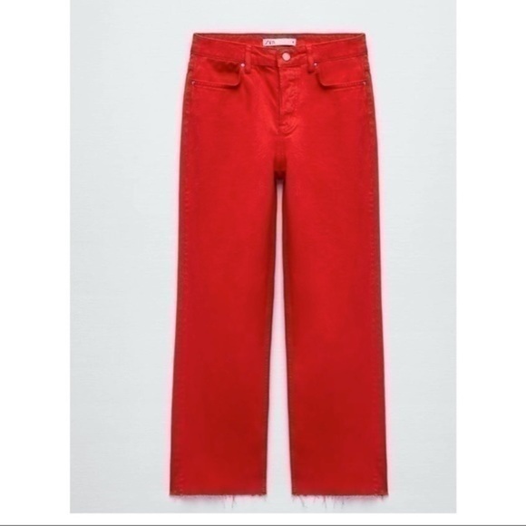 ZARA Z1975 MID RISE STRAIGHT JEANS 6147/080 - Picture 3 of 7